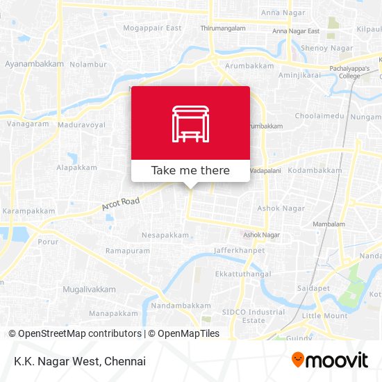 K.K. Nagar West map