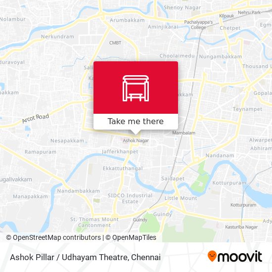 Ashok Pillar / Udhayam Theatre map