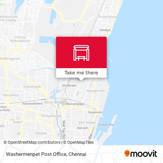 Washermenpet Post Office map