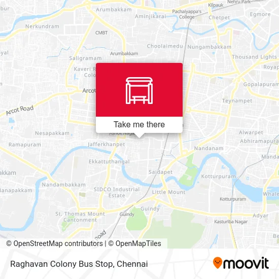 Raghavan Colony Bus Stop map