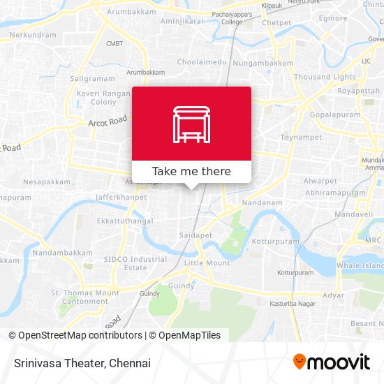 Srinivasa Theater map