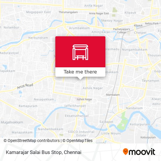 Kamarajar Salai Bus Stop map