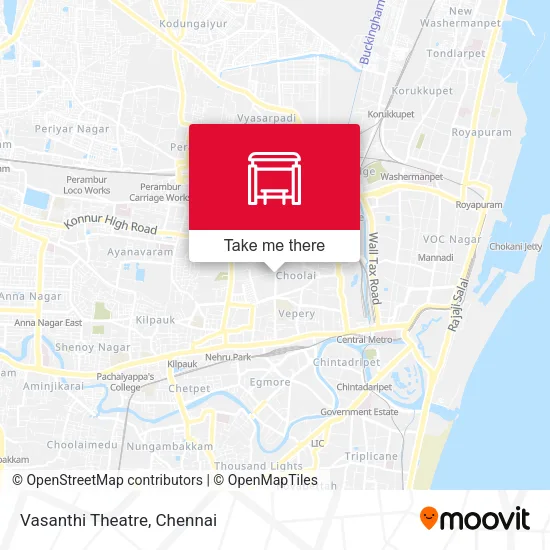 Vasanthi Theatre map