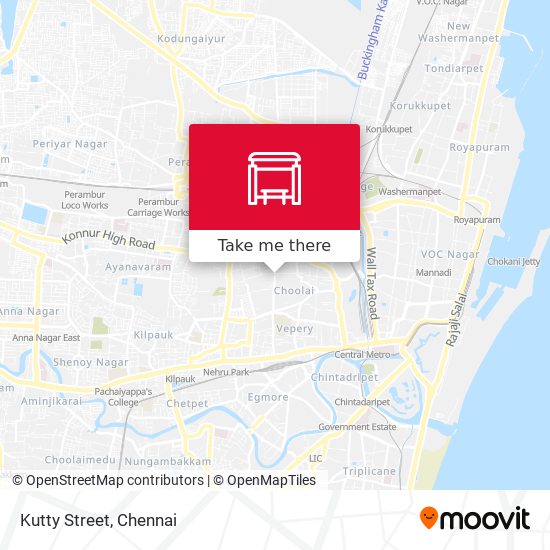 Kutty Street map