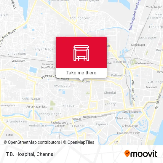 T.B. Hospital map