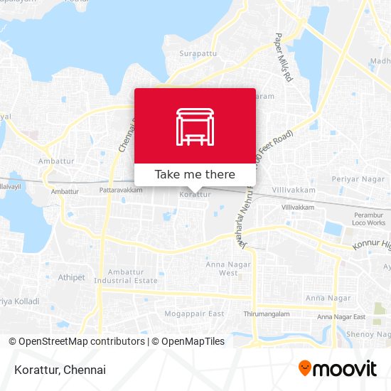 Korattur map