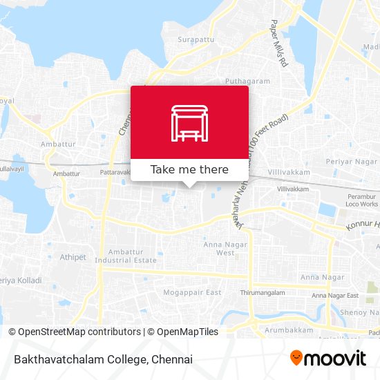 Bakthavatchalam College map