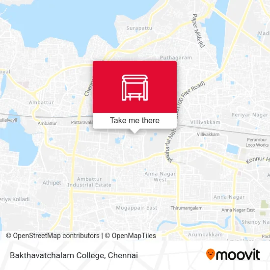 Bakthavatchalam College map