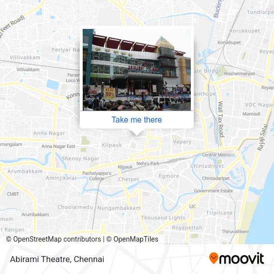 Abirami Theatre map
