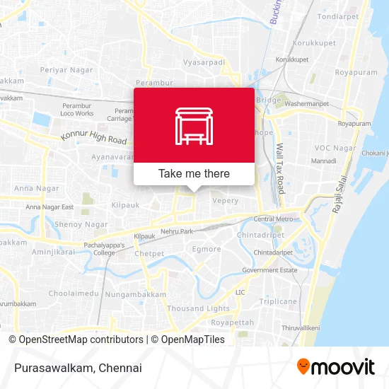 Purasawalkam map