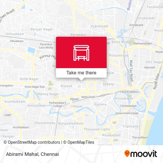 Abirami Mahal map