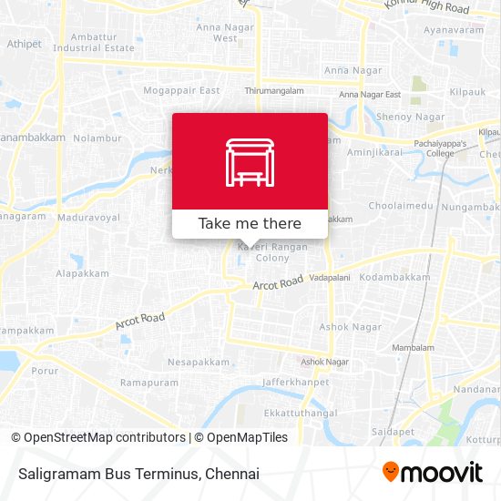 Saligramam Bus Terminus map