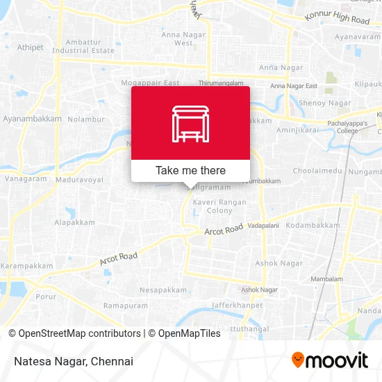 Natesa Nagar map
