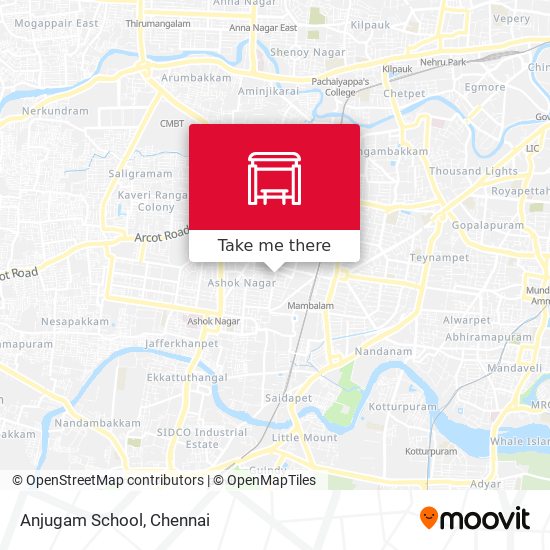 Anjugam School map