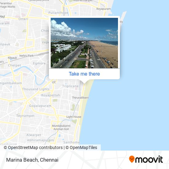 Marina Beach map