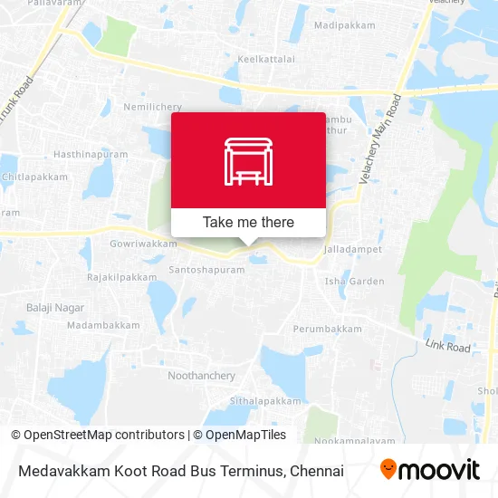 Medavakkam Koot Road Bus Terminus map