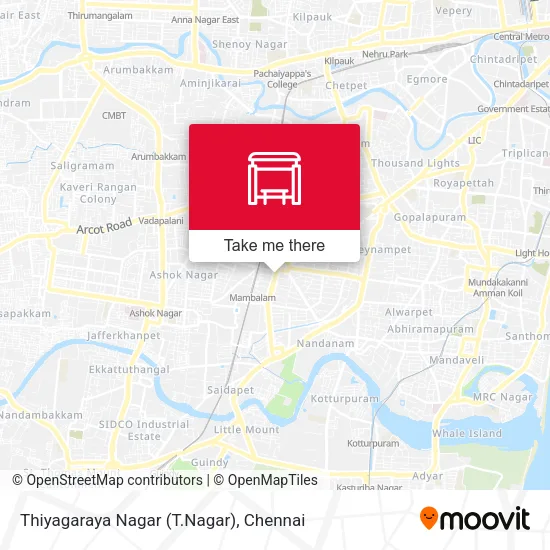 Thiyagaraya Nagar (T.Nagar) map
