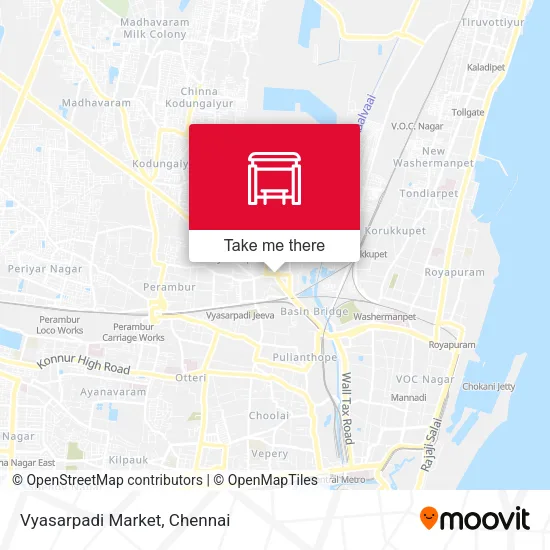 Vyasarpadi Market map