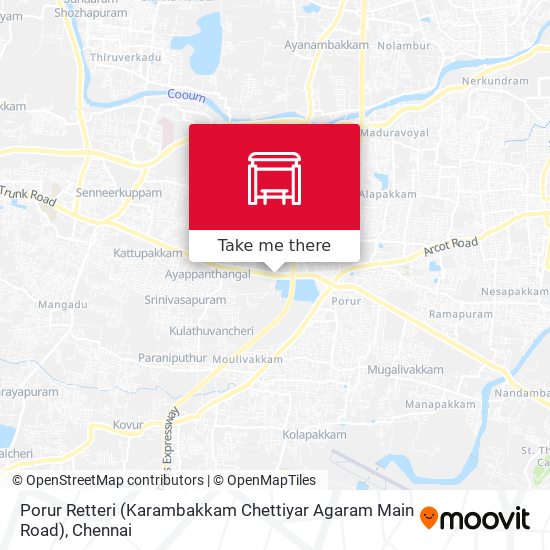 Porur Retteri (Karambakkam Chettiyar Agaram Main Road) map