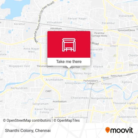 Shanthi Colony map