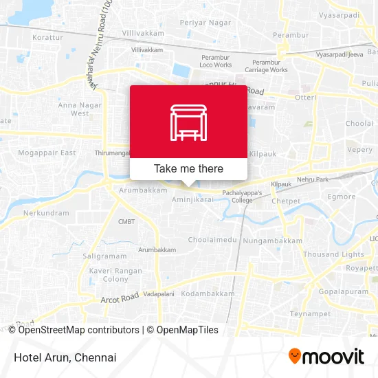 Hotel Arun map