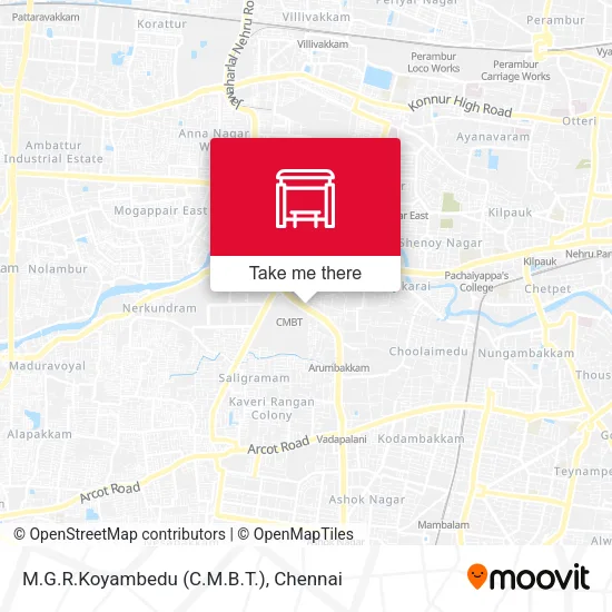 M.G.R.Koyambedu (C.M.B.T.) map