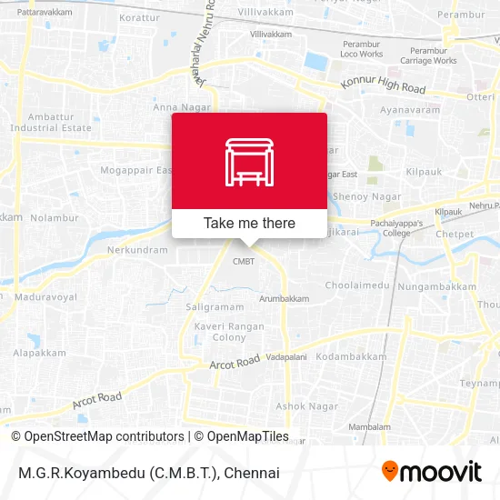 M.G.R.Koyambedu (C.M.B.T.) map
