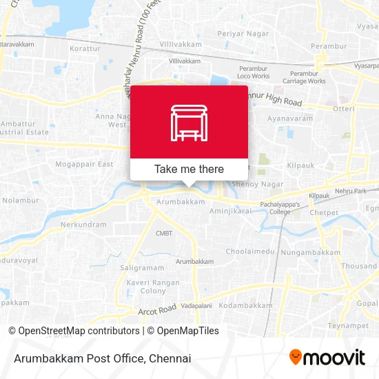 Arumbakkam Post Office map