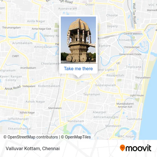 Valluvar Kottam map