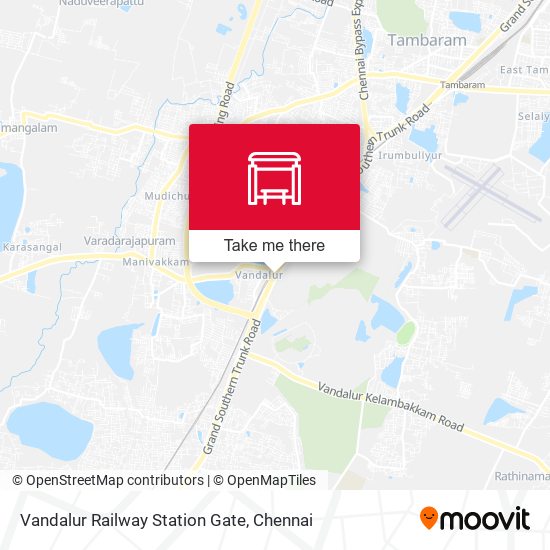Vandalur Railway Station Gate map