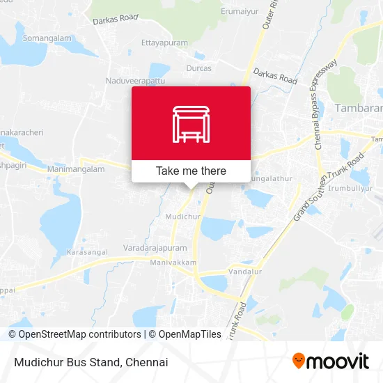 Mudichur Bus Stand map