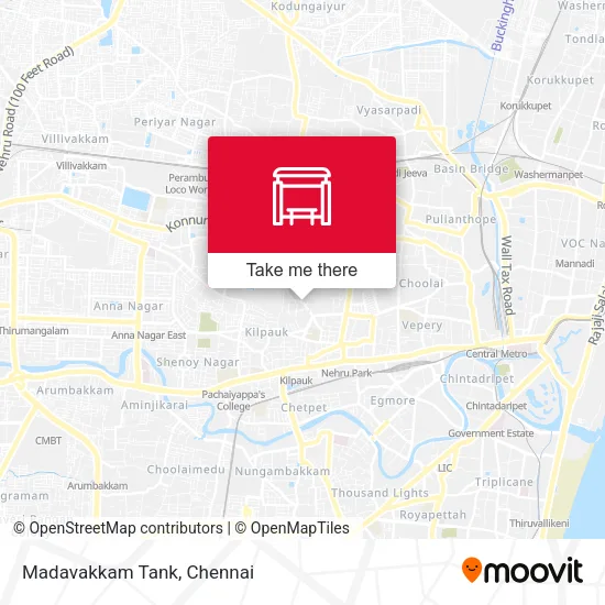 Madavakkam Tank map