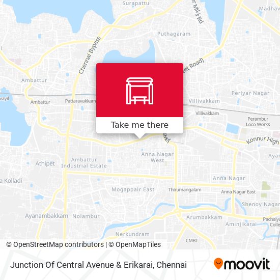 Junction Of Central Avenue & Erikarai map