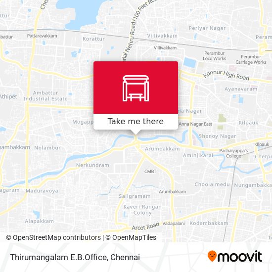 Thirumangalam E.B.Office map