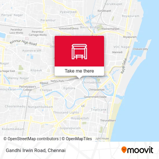 Gandhi Irwin Road map