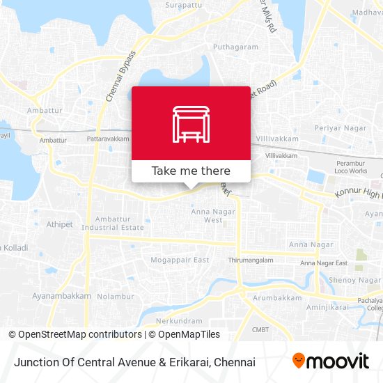 Junction Of Central Avenue & Erikarai map