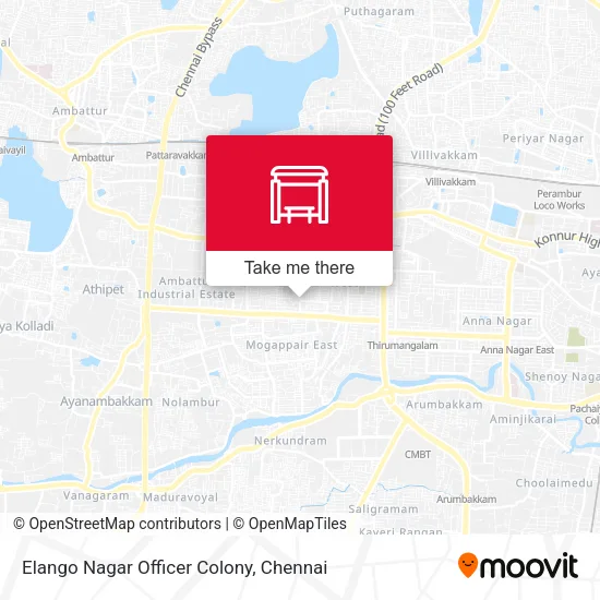Elango Nagar Officer Colony map