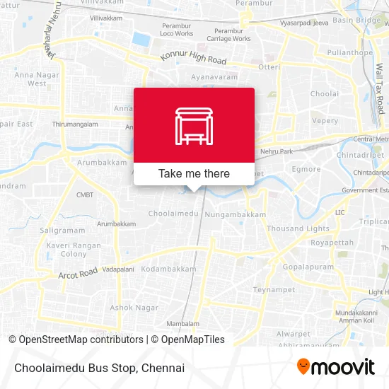 Choolaimedu Bus Stop map