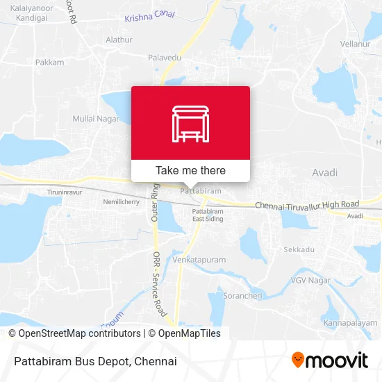 Pattabiram Bus Depot map