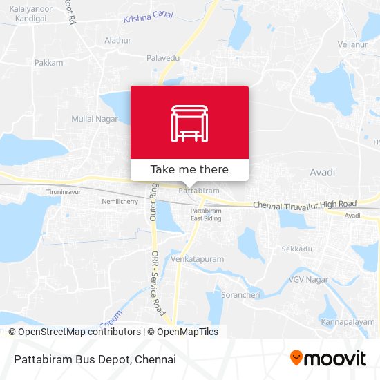 Pattabiram Bus Depot map