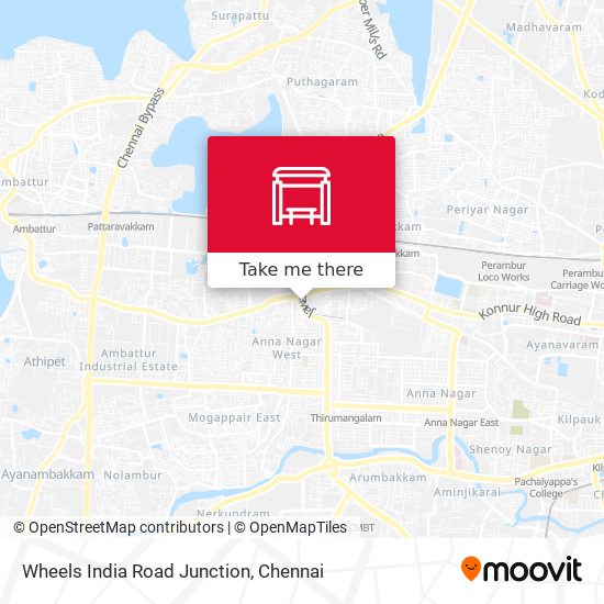 Wheels India Road Junction map