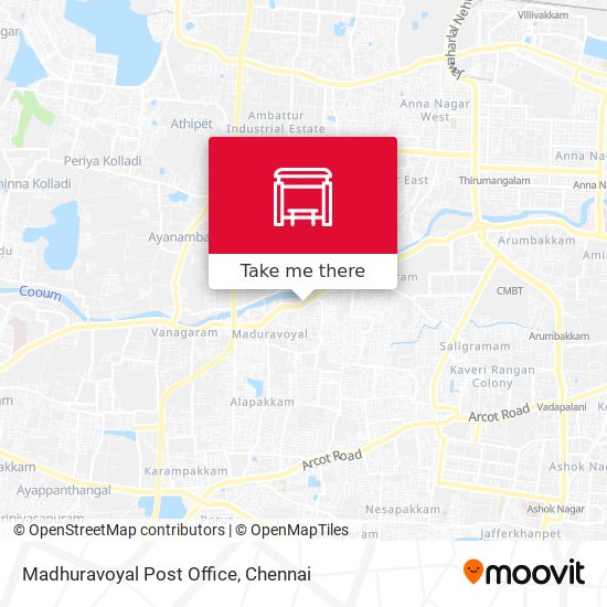 Madhuravoyal Post Office map