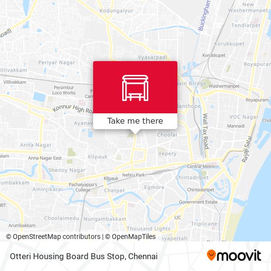 Otteri Housing Board Bus Stop map