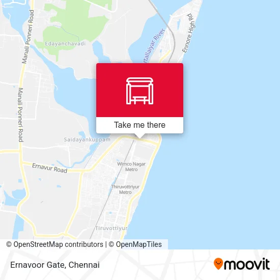 Ernavoor Gate map