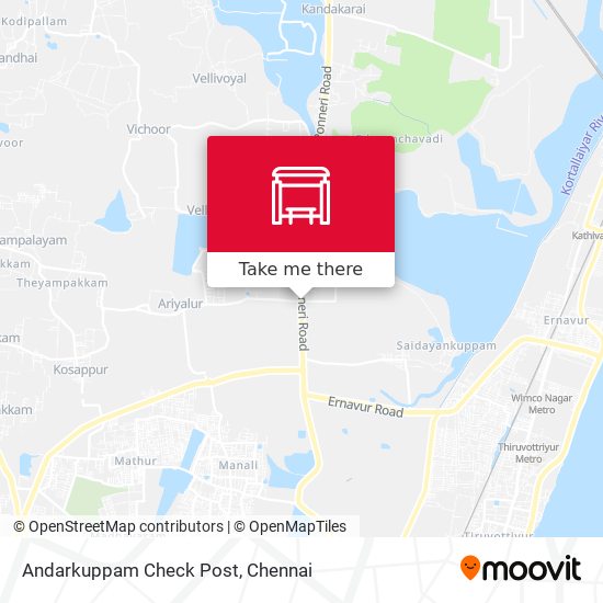 Andarkuppam Check Post map