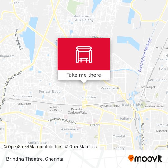 Brindha Theatre map