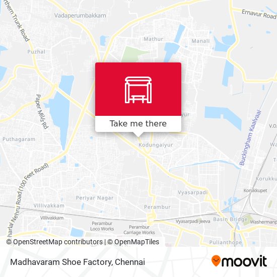 Madhavaram Shoe Factory map