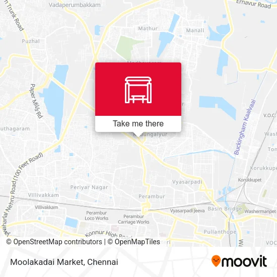 Moolakadai Market map