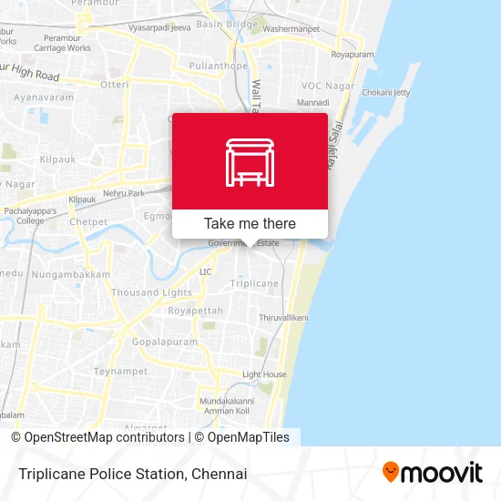 Triplicane Police Station map