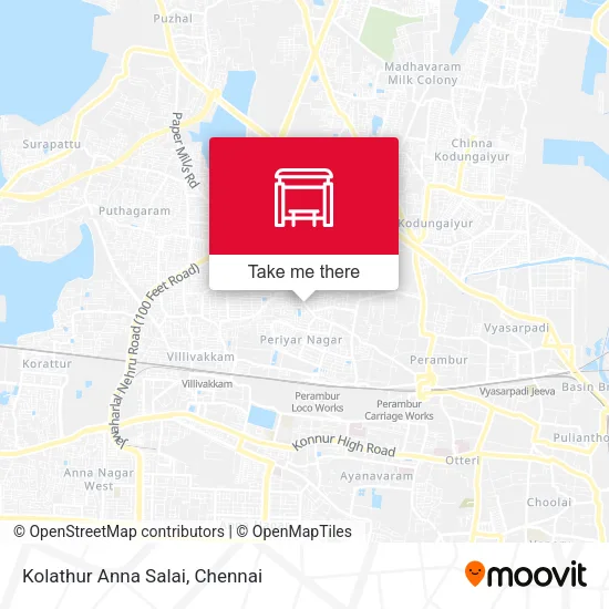Kolathur Anna Salai map